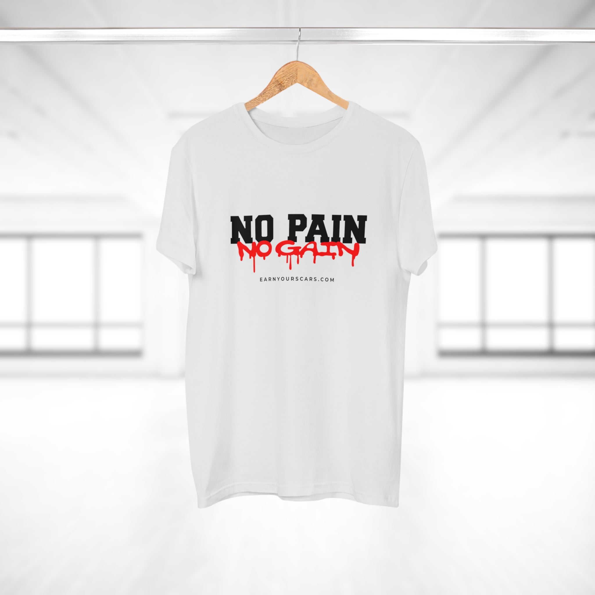 No Pain No Gain - Earn Your Scars T-Shirt, Fitness Gift, Casual Wear, Inspirational Apparel, Gym Shirt