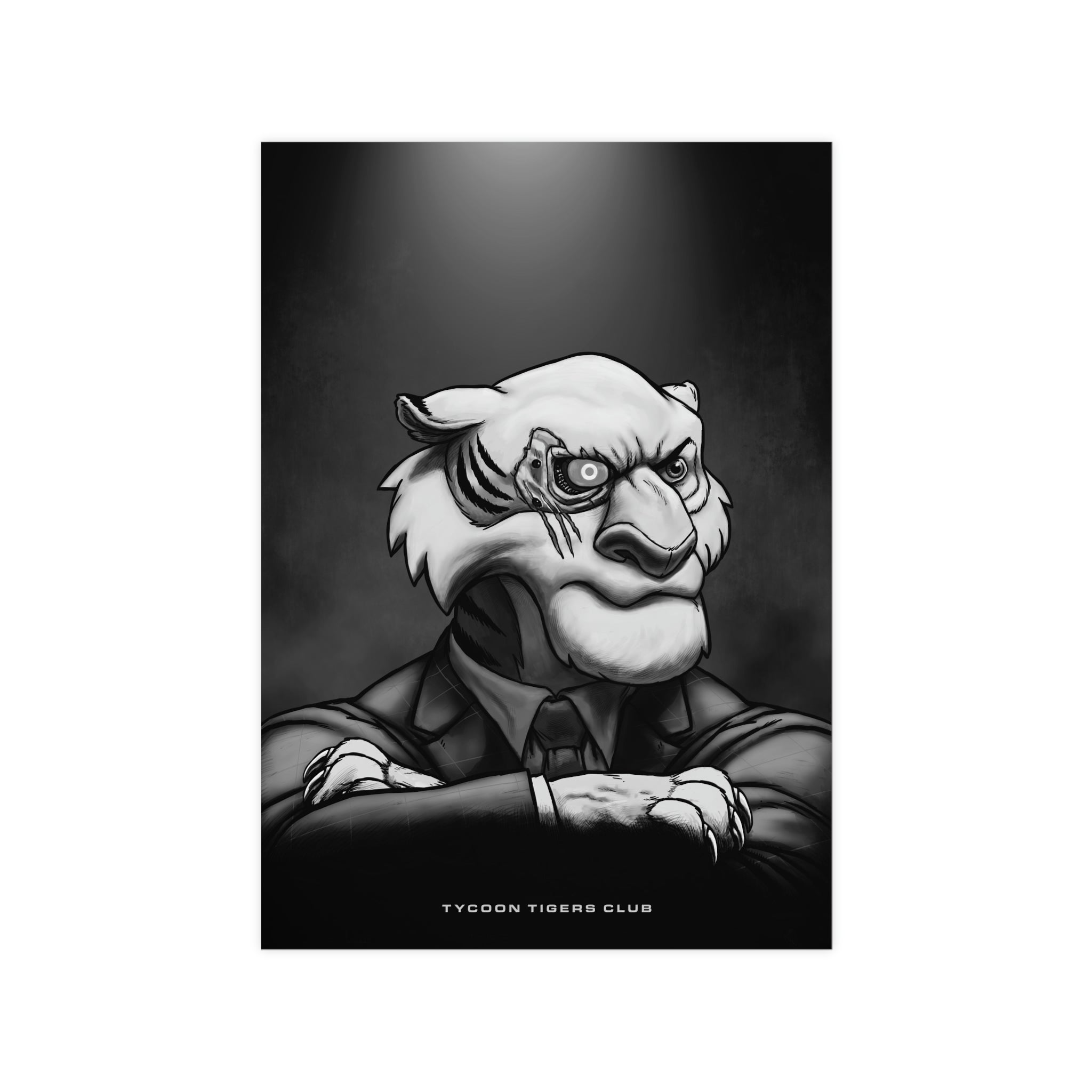 Boss Tiger B&W - Poster